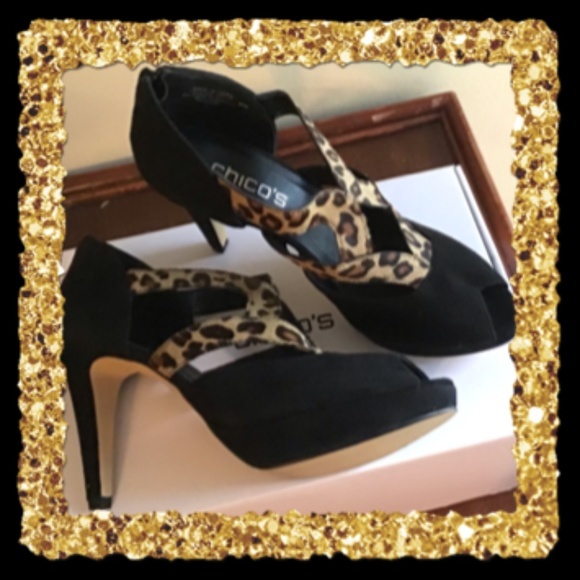 Chico's Shoes - Chico's Leopard Heels